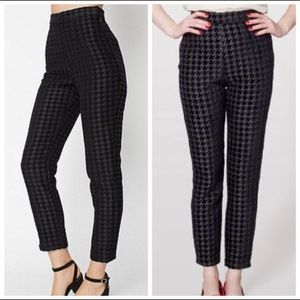 Houndstooth Ankle Pant American Apparel Med.